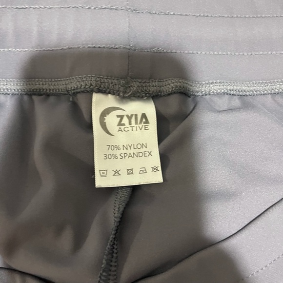 Zyia Active Peak Ankle Zipper Joggers Gray Size Large Athleisure Athletic - Picture 8 of 9